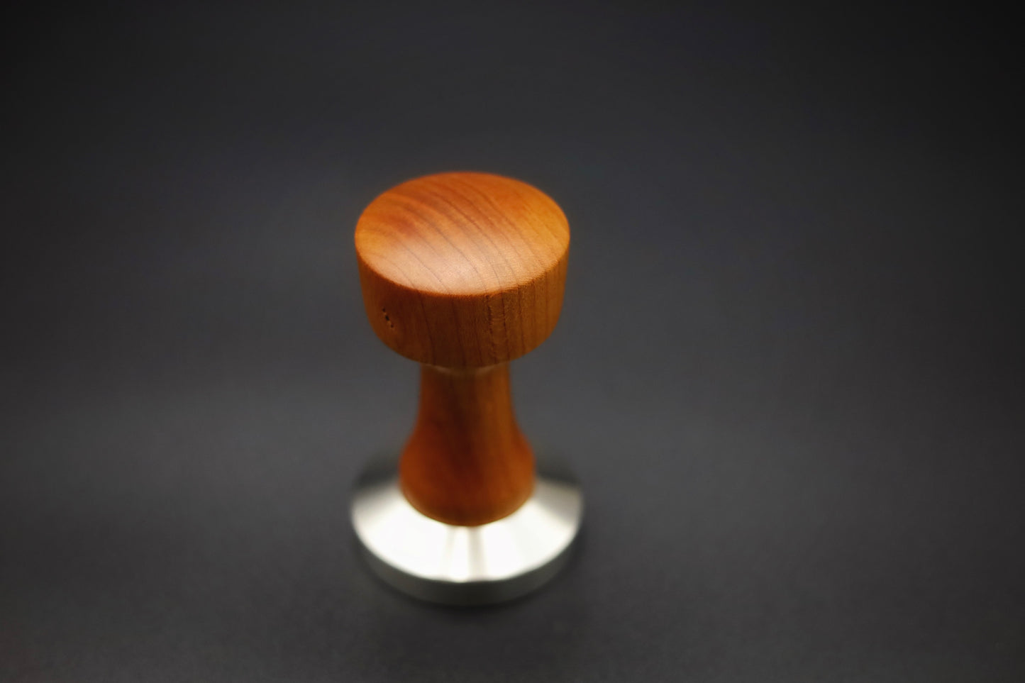 Tamper artisanal en bois et acier inoxydable