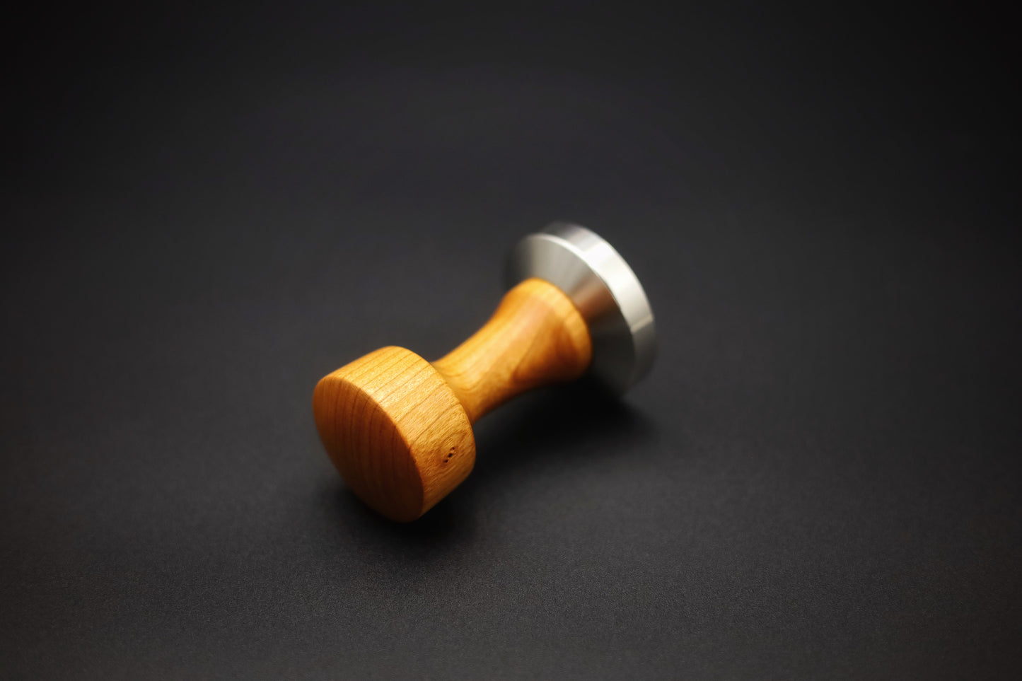 Tamper artisanal en bois et acier inoxydable