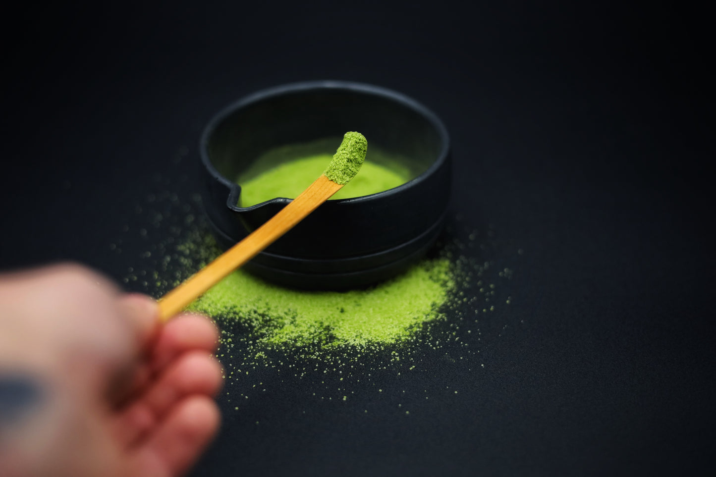 Handmade wooden chashaku (茶杓) matcha scoop
