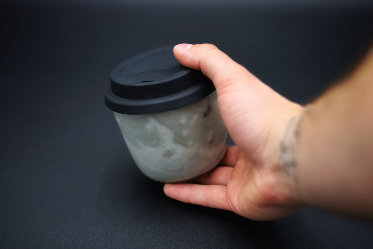 Handmade ceramic travel cup