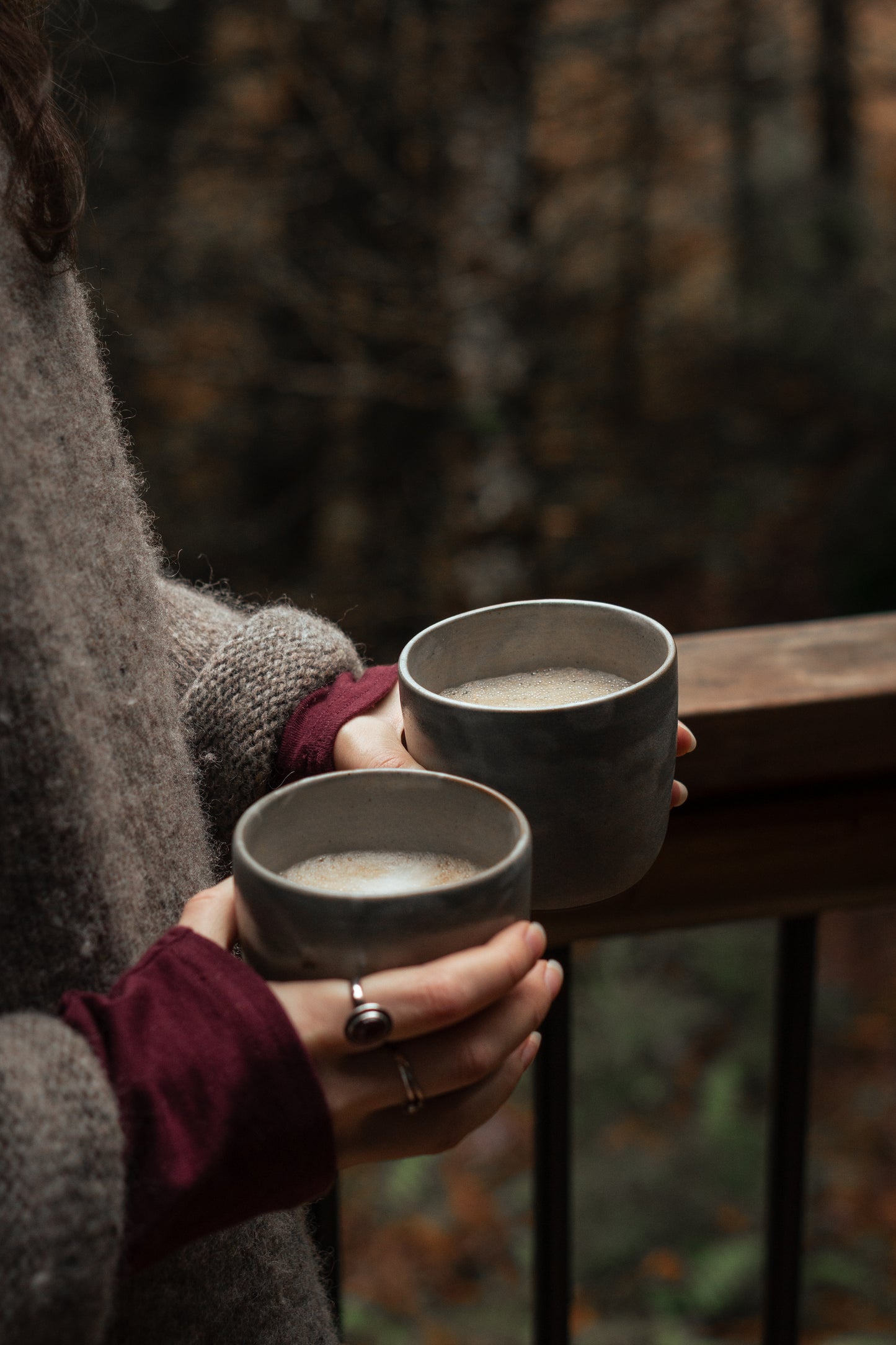 Handmade ceramic travel cup