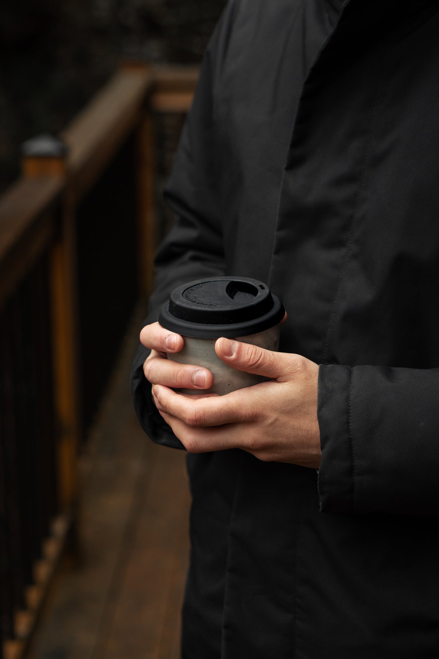 Handmade ceramic travel cup